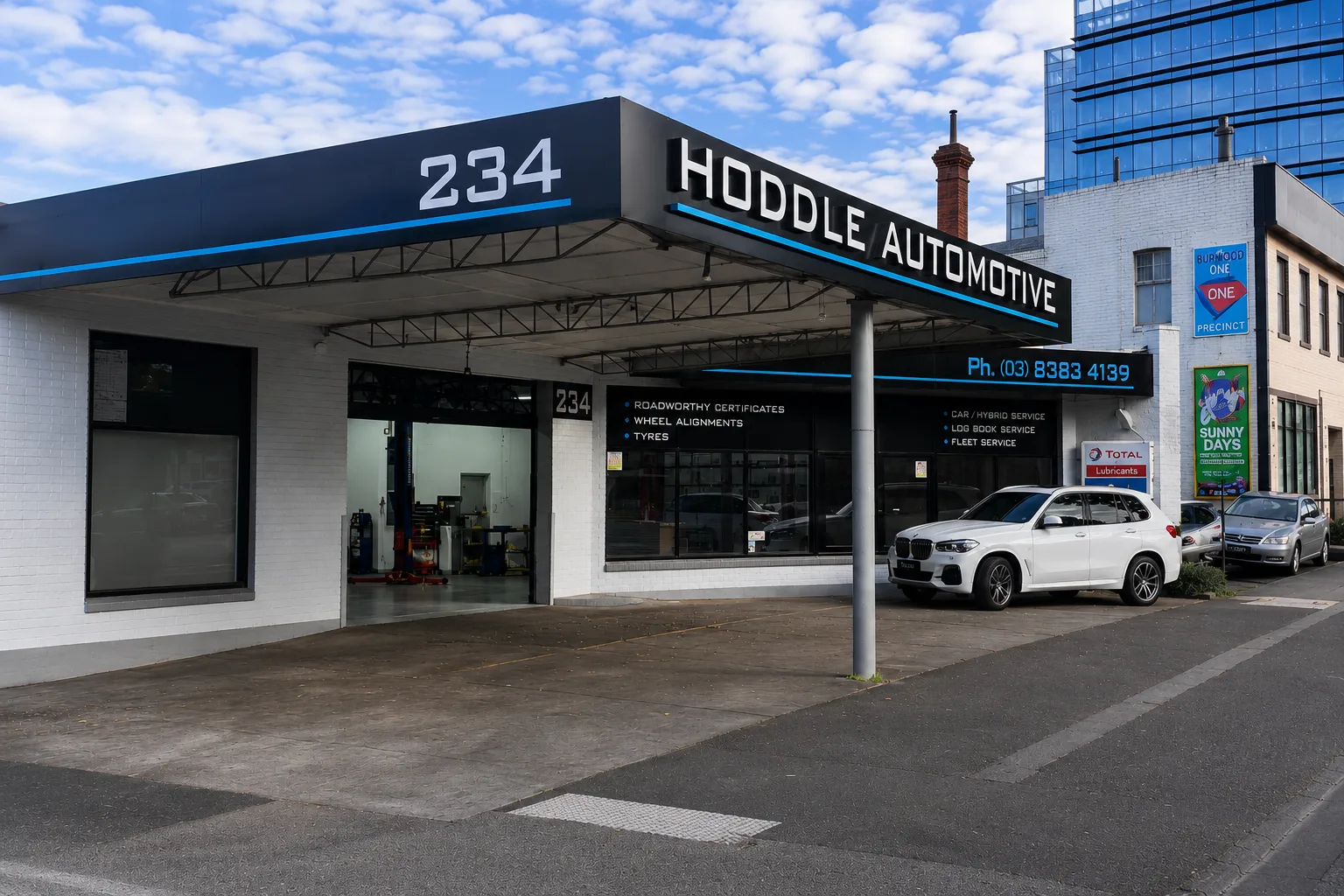 The Hoddle Automotive workshop at 234 Hoddle St, Abbotsford